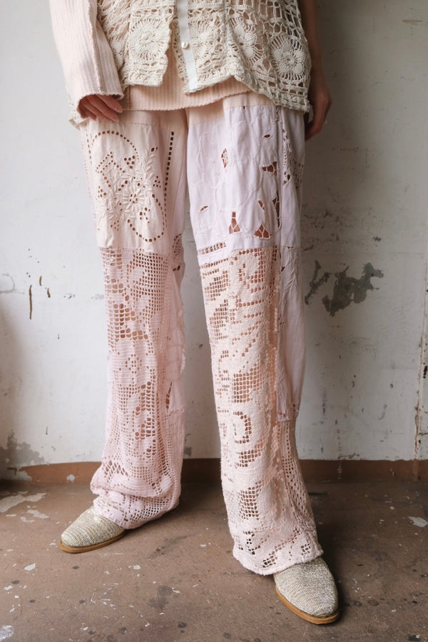 crochet lace pants A