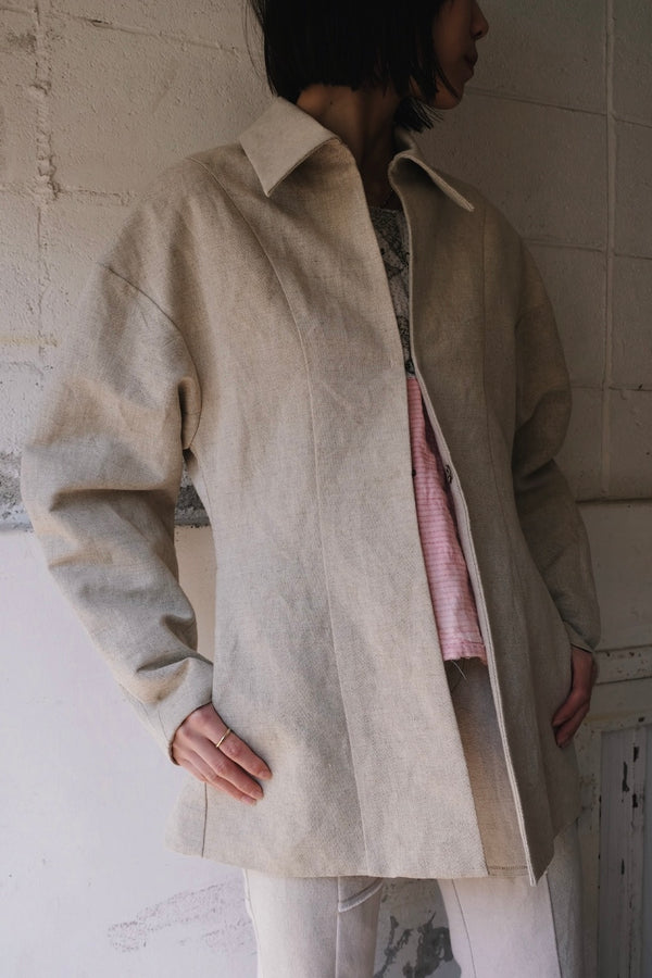 linen patchwork jacket