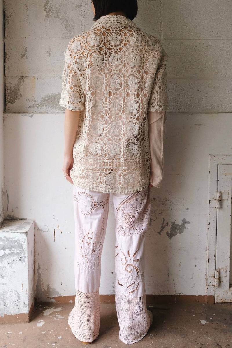 crochet lace pants A