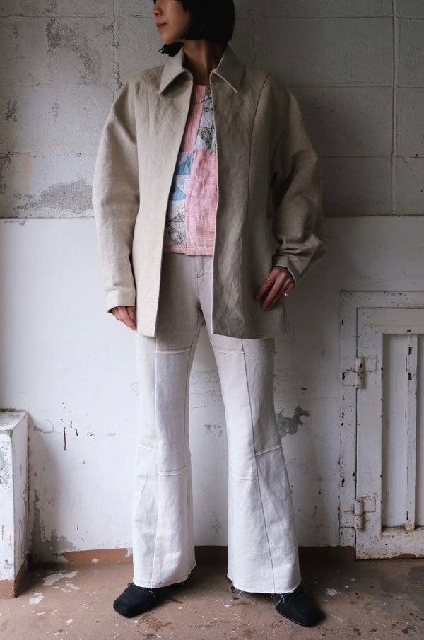 linen patchwork jacket