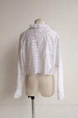 cutwork lace frill cardigan
