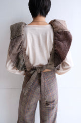 tweed frill backless top
