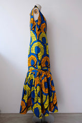 african batik nosleeve dress