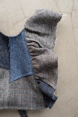 tweed frill backless top