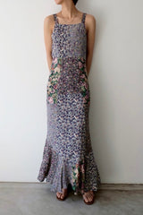 flower rayon long dress