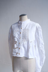 cutwork short blouse