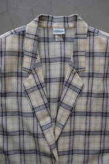 plaid tailored jacket