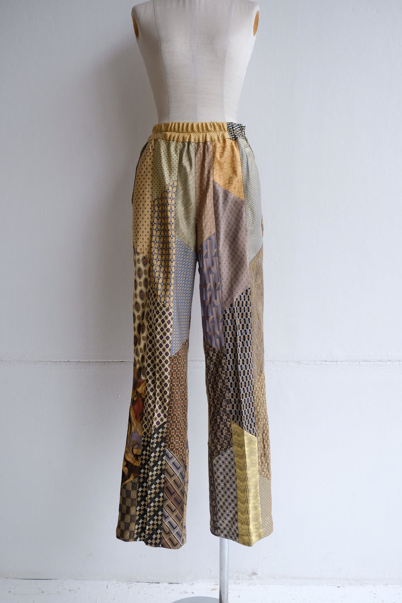 tie patchwork easy pants