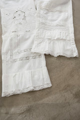 cutwork lace frill pants
