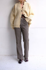 aran knit cardigan