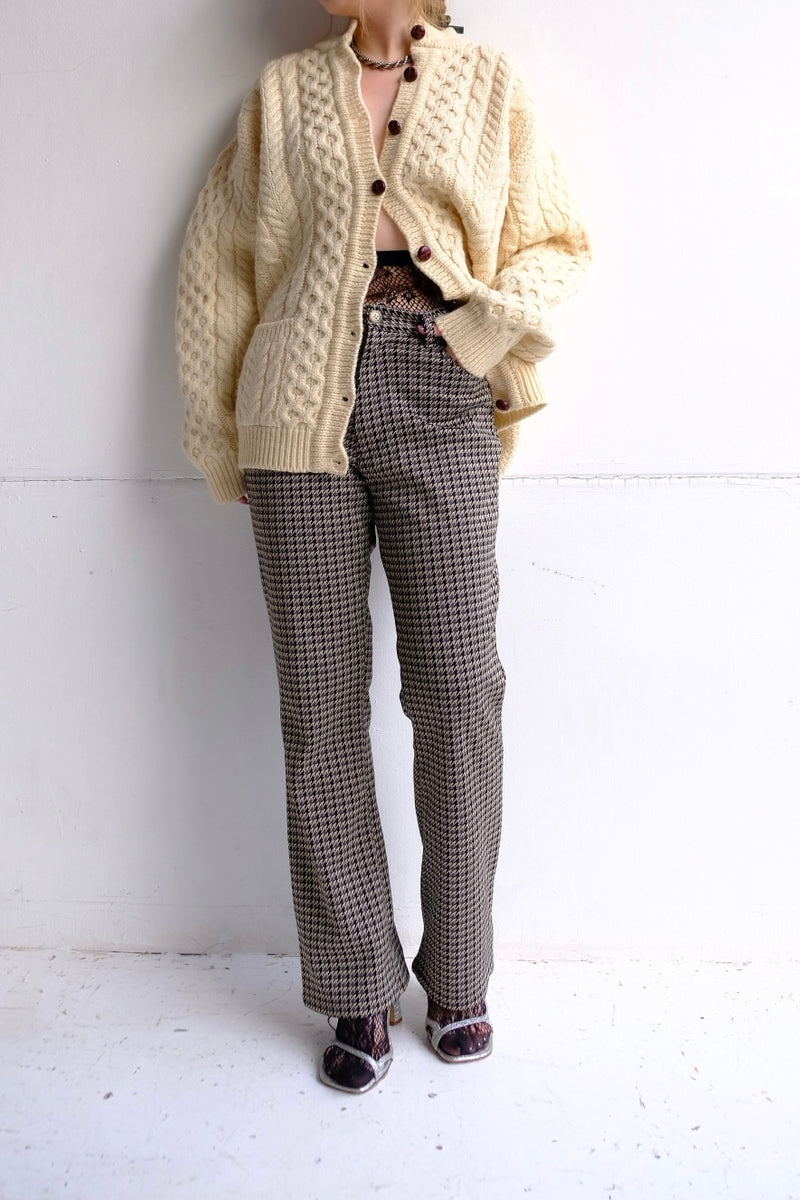 aran knit cardigan