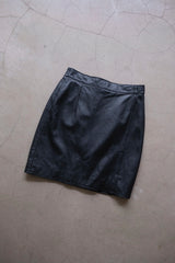 leather mini skirt