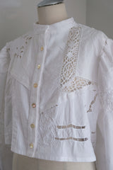 cutwork short blouse