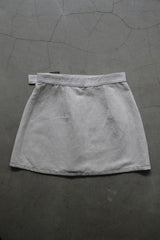 linen wrap mini skirt