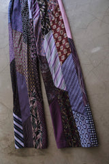 tie patchwork easy pants