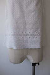 cutwork no sleeve tops
