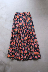 flower print long skirt