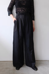 summer suit tuck wide pants