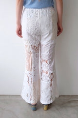 crochet lace flare pants