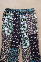 flower rayon flare pants