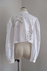 cutwork short blouse