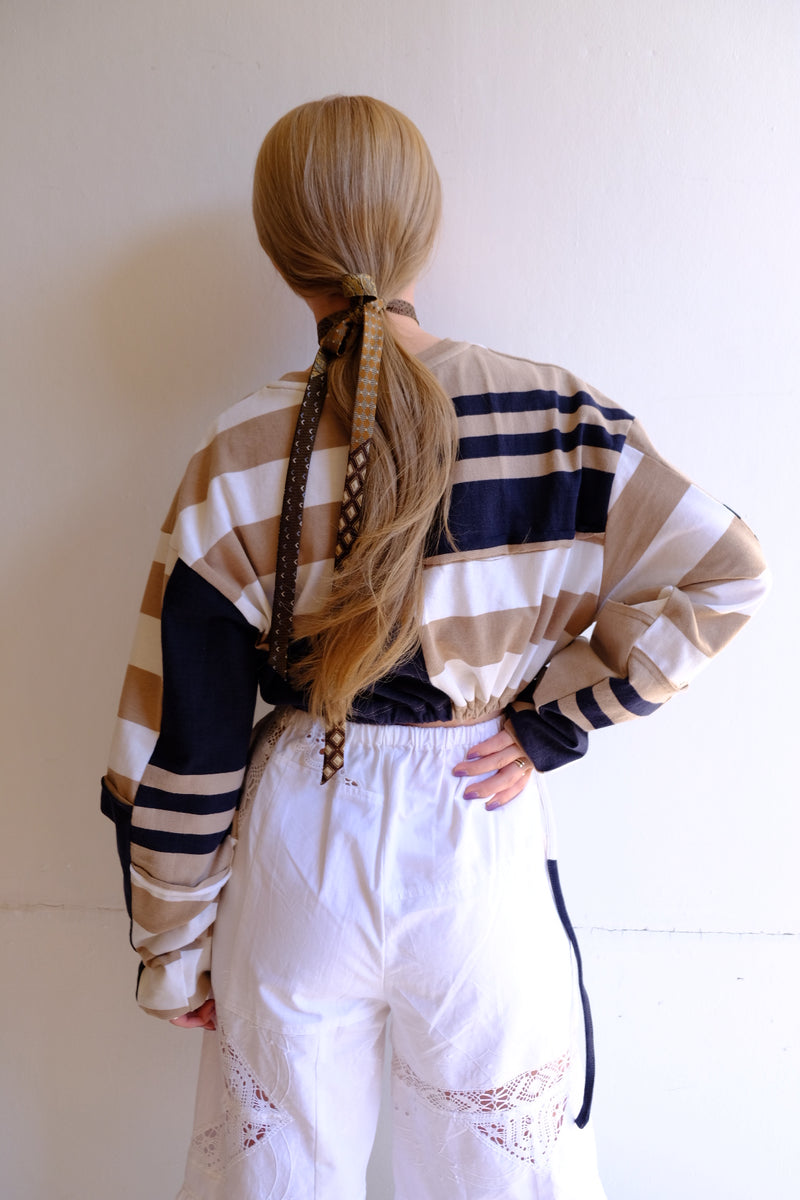 cropped jersey top