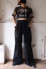 waist belt corduroy pants