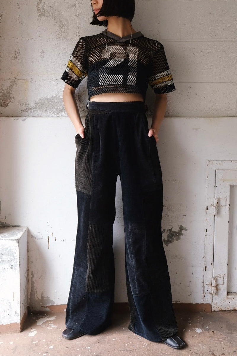 waist belt corduroy pants