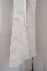 linen patchwork flare pants