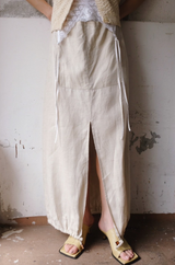 linen long skirt