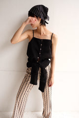 military rib patchwork cardigan