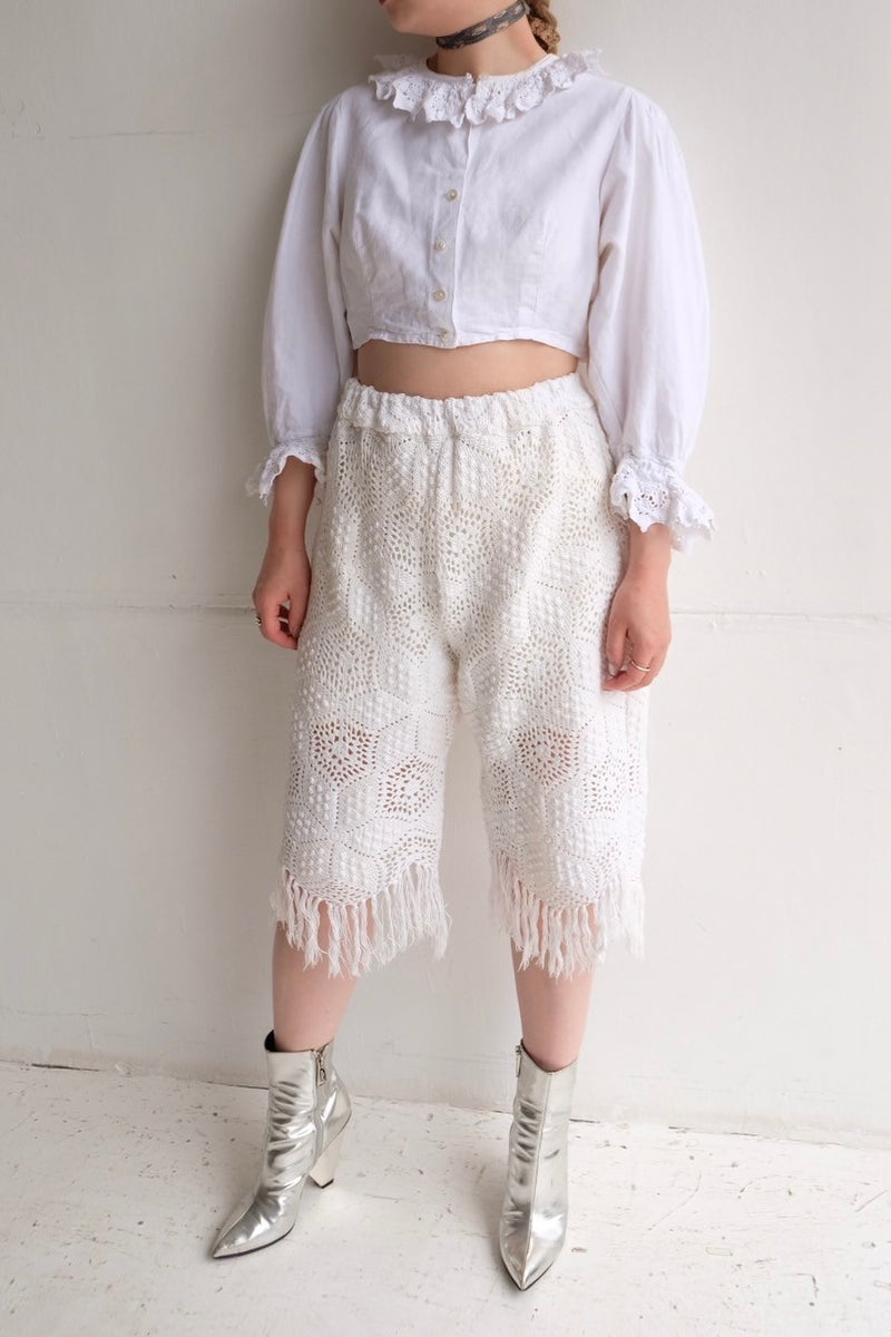 crochet lace half pants