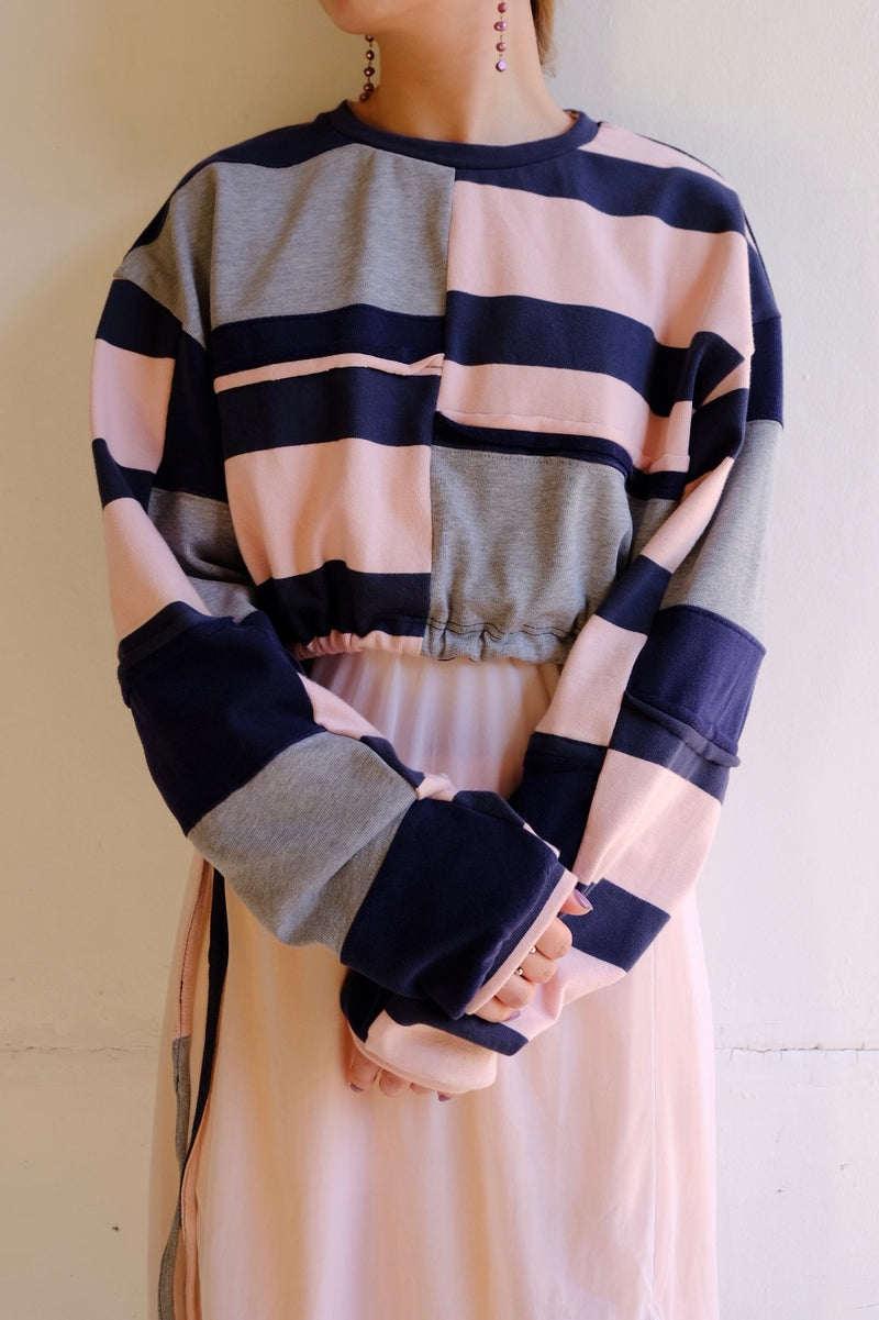 cropped jersey top