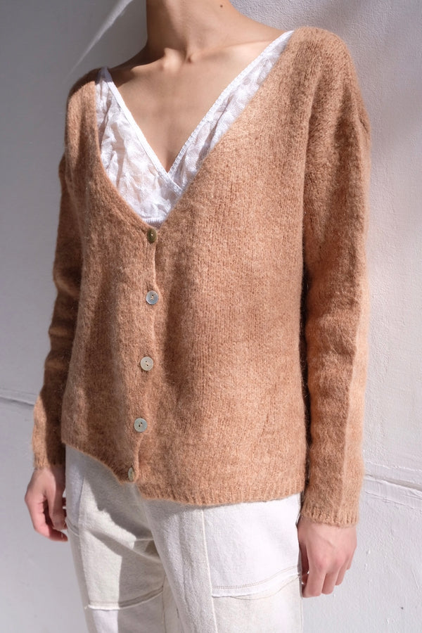 mohair knit cardigan