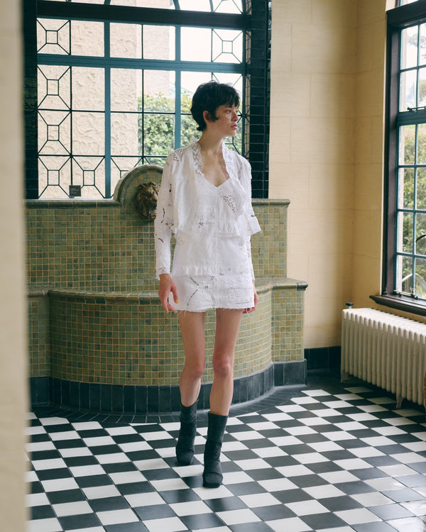 cutwork lace camisole dress