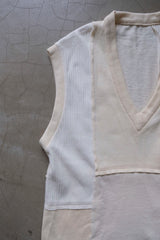military rib patchwork vest