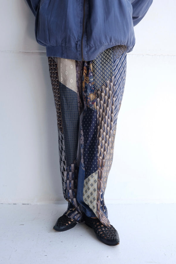 tie patchwork easy pants