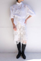 vintage linen cutwork blouse