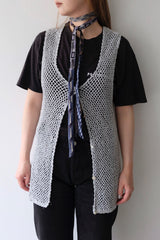 glitter knit vest
