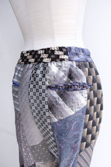 tie patchwork easy pants