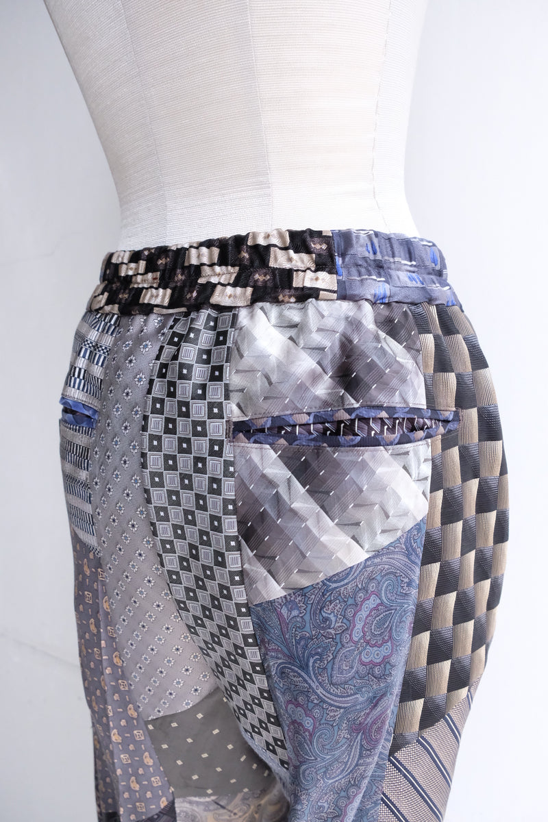 tie patchwork easy pants