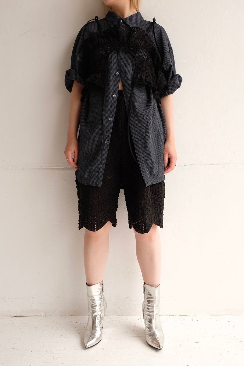 half sleeve check shirt