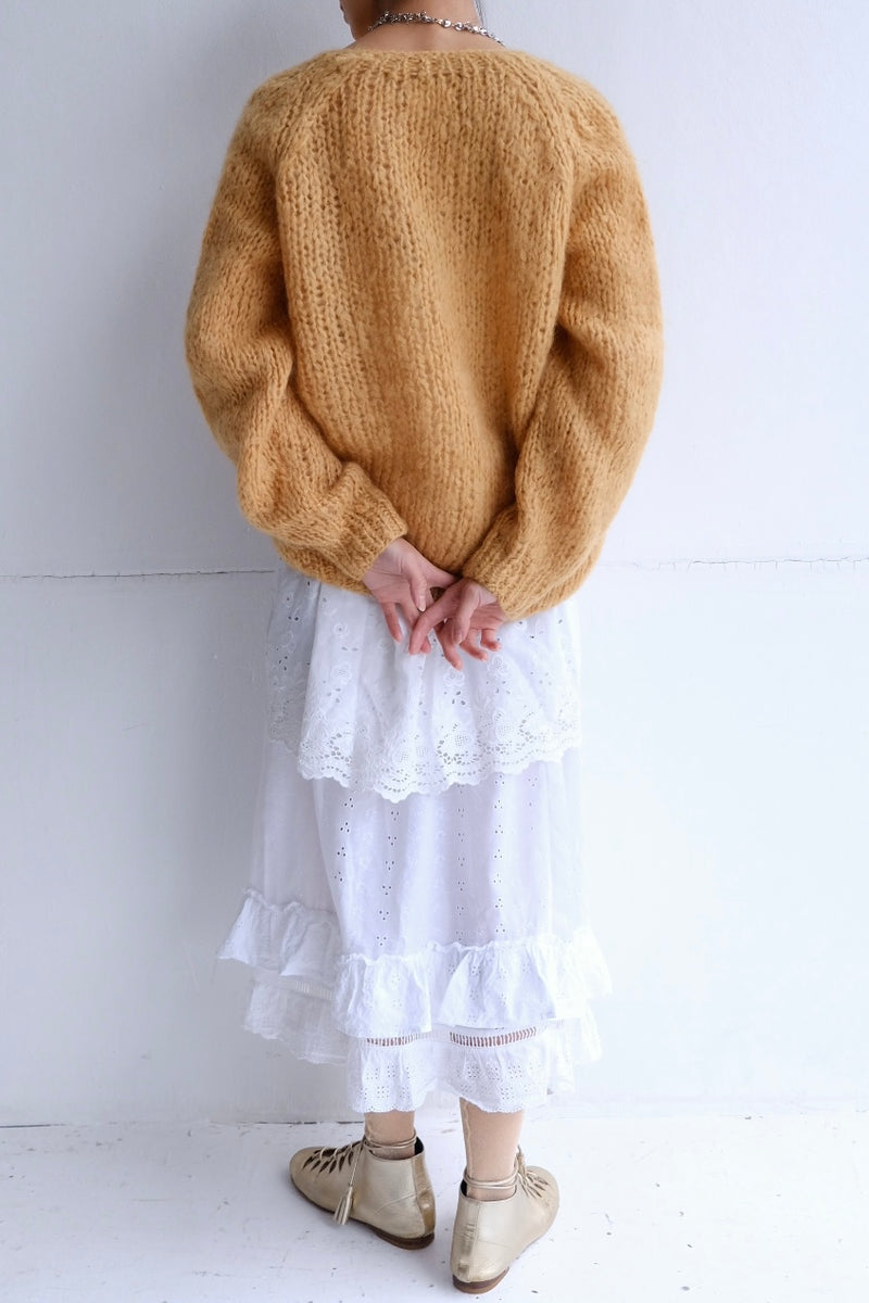 mohair knit cardigan