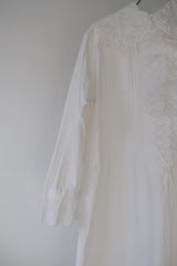 antique frill collar night long dress