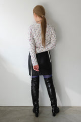 leather mini skirt