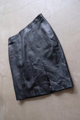 leather mini skirt
