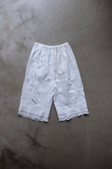 cutwork lace frill half pants