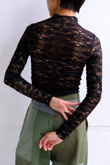 lace high neck tops