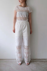 crochet lace pants