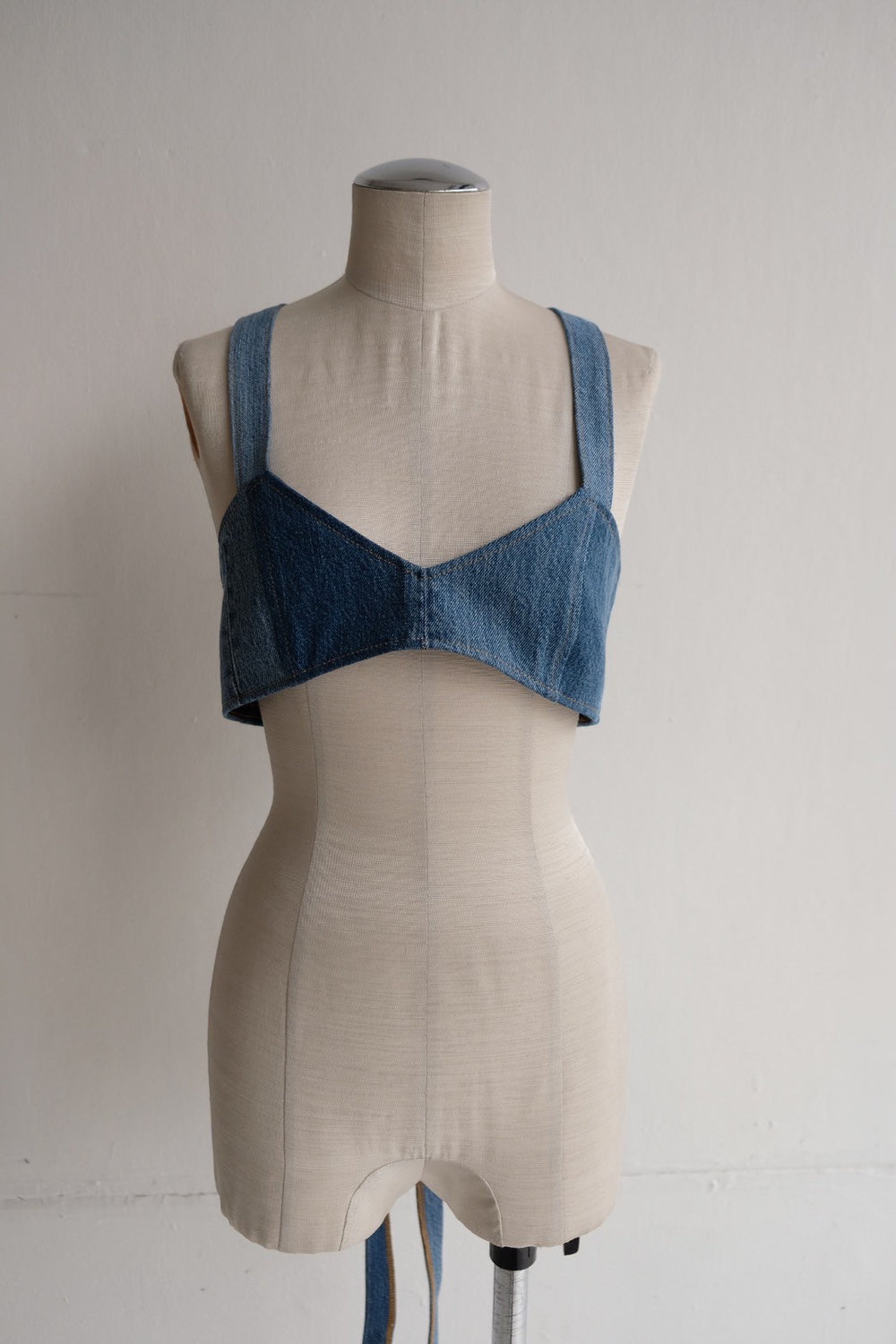 malion vintage tie patchwork bustier MALION vintage 〈tie